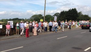 Place Road, Cowes protest - July 2014