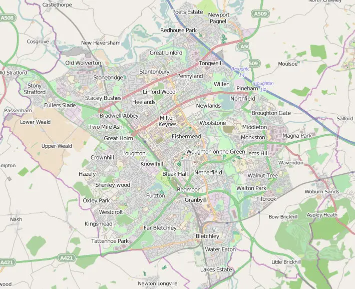 Milton Keynes map