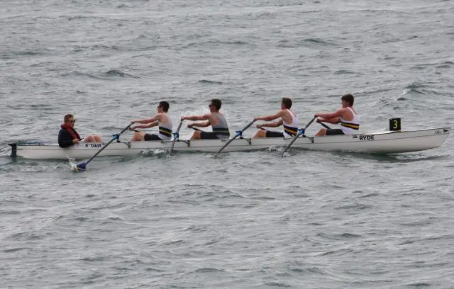 Ryde's J16 Coxed Four in action at Southsea Regatta.
