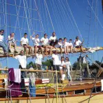 The young crew on board Le Bora-Bora