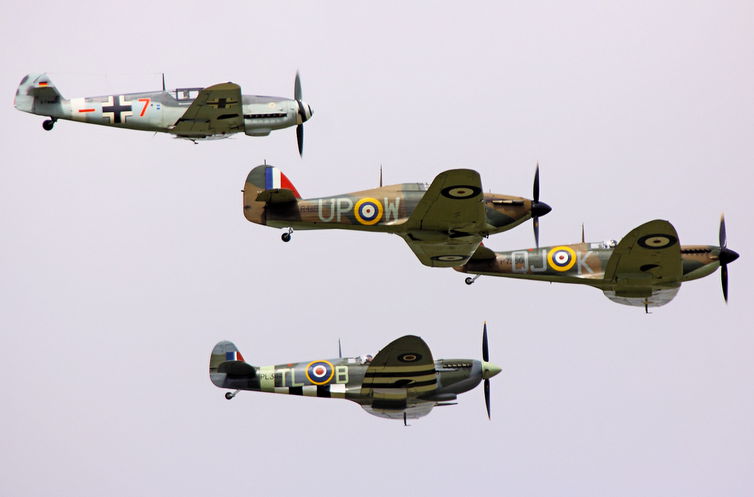 Battle of Britain spitfire formation