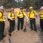 Hampshire & IOW firefighters in Oregon - Alan Jones, 2nd from right