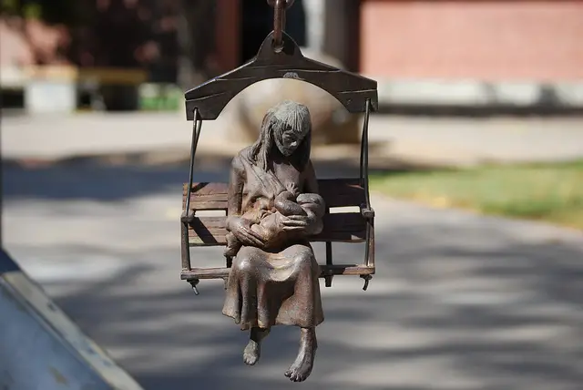 breast-feeding sculpture