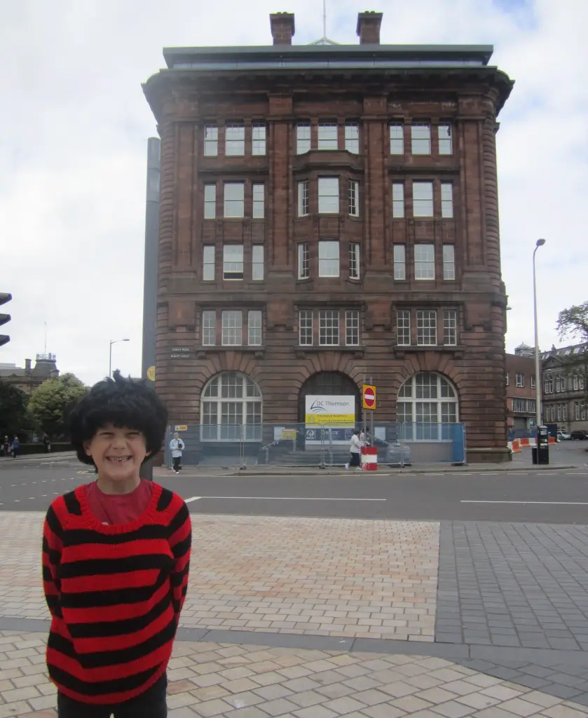 Xander on his trip to Dundee