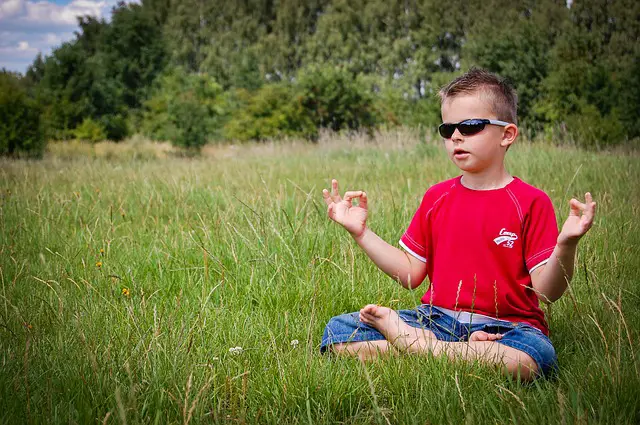 Zen meditation child