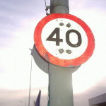 40mph sign
