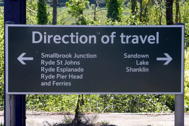 direction of travel signage