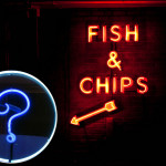 fish and chips neon sign