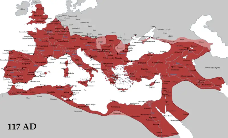 map of roman empire 