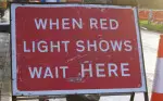 Roadworks - Red light sign