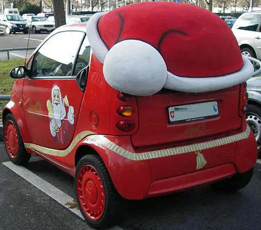 Santa in a Smart Car
