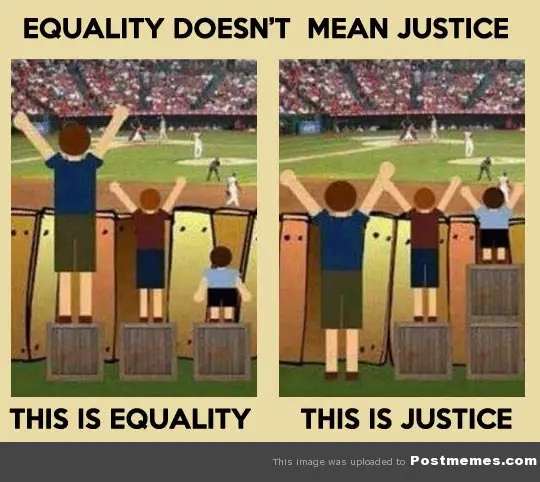 equality doesn't mean justice 