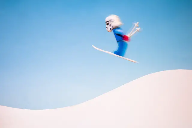 Skiing stormtrooper