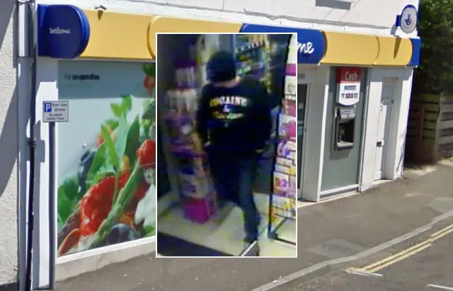 welcome store sandown google streetview with robber border