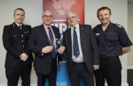 L-R Acting Chief Constable Graham McNulty, Police and Crime Commissioner Simon Hayes, Chief Fire Officer Dave Curry, and Cllr Chris Carter
