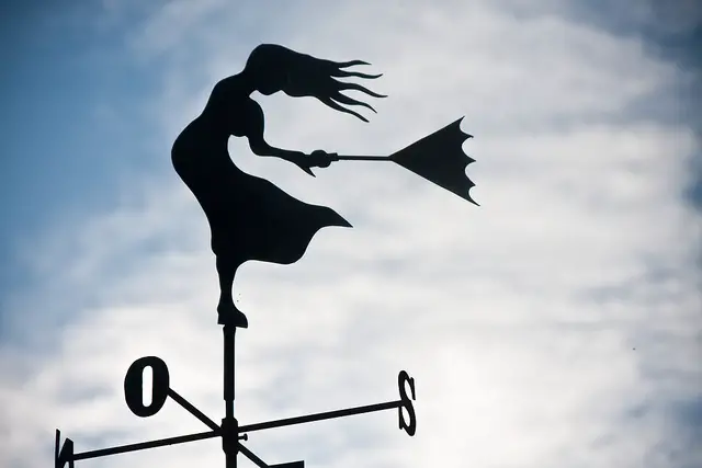 This wind vane warns you how windy it can get in parts of the Isle of Wight.