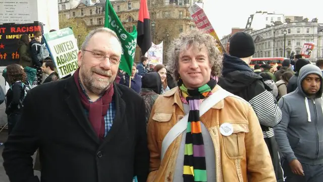 Jonathan Bacon and Mark Chiverton at the anti-austerity march