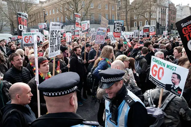 Anti David Cameron Protest