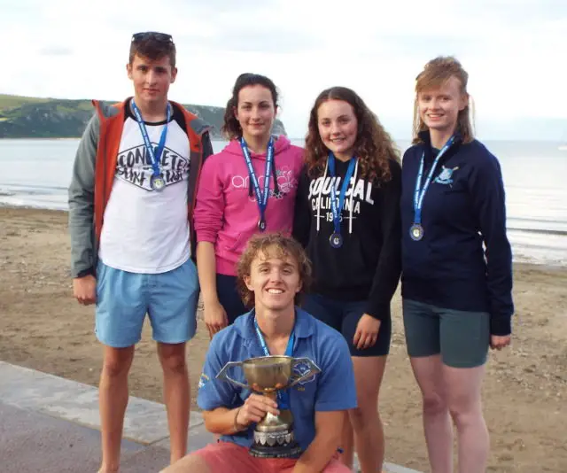 The day's winners, mixed four and senior sculls by Shanklin Rowing Club