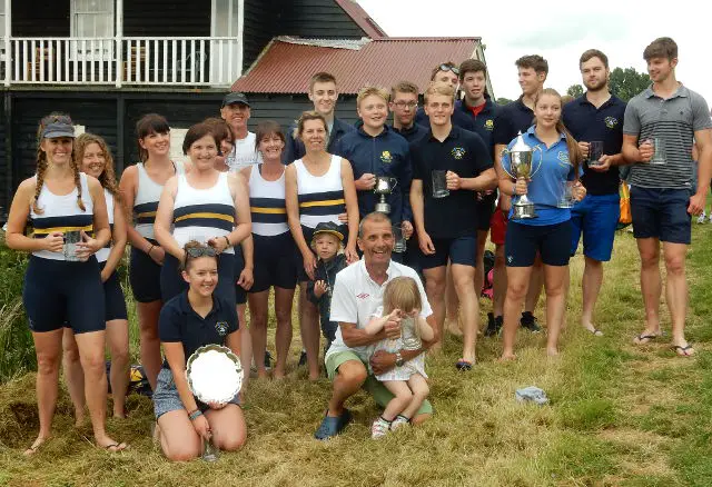 Ryde's winning Fours Crews at Newport Regatta + a couple of young supporters