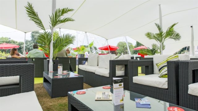 Marquee seating at Classic Isle