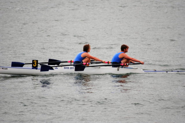 Double Scullers Matt Miselbach and Alex Robertson by Jane Maxwell, BTC Rowing Club