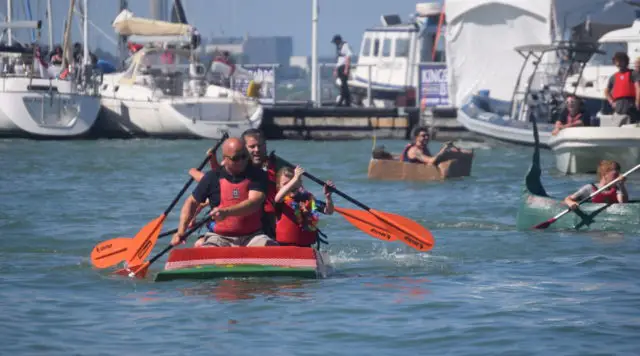 Apex Church  at Cowes cardboard Boat Race 2016