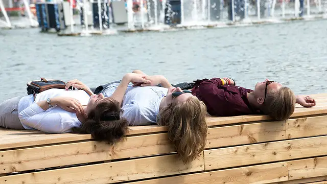 three women relaxing