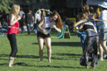 teenagers hula hooping