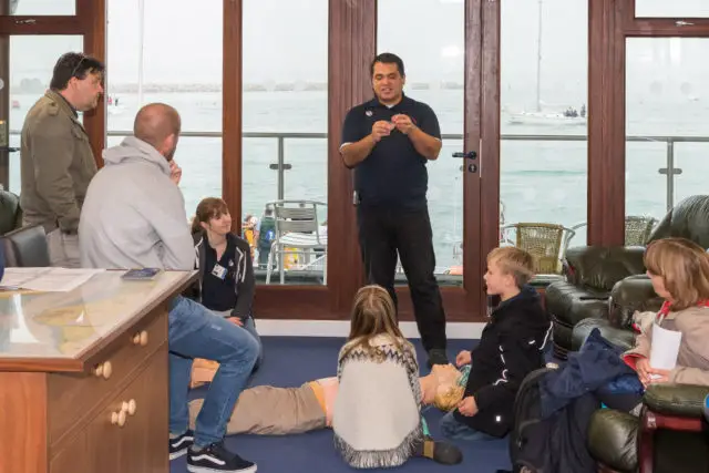Storm Force youngsters learning CPR