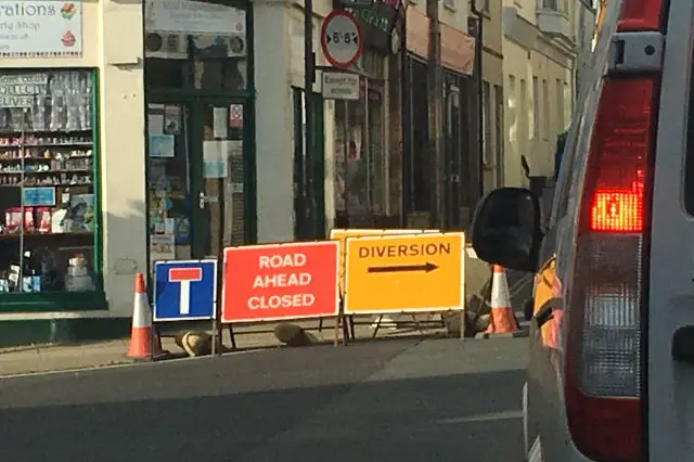 roadworks on the Isle of Wight