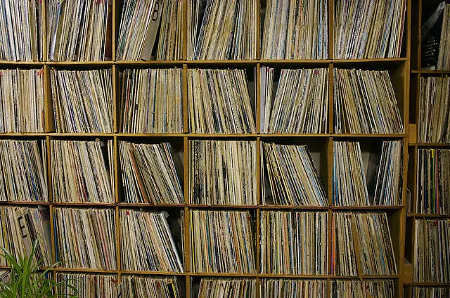 shelves-of-vinyl-records