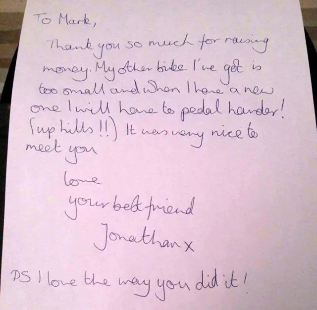 Jonathan's letter to Mark