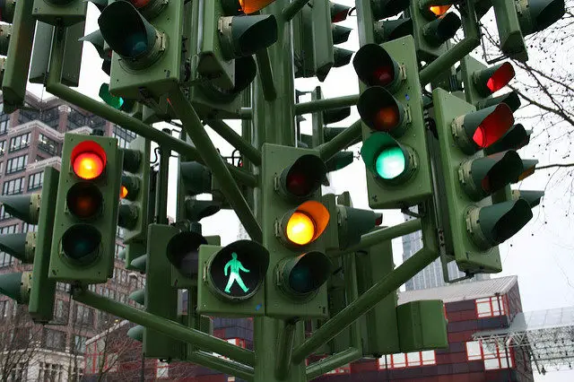 multiple traffic lights 