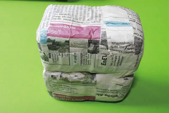 Newspaper wrapped present