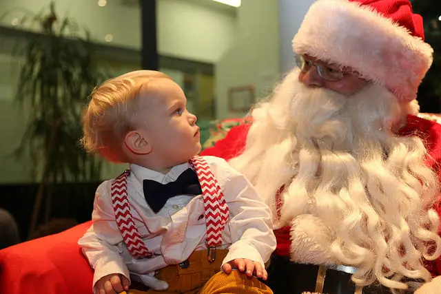 Toddler with Father Christmas