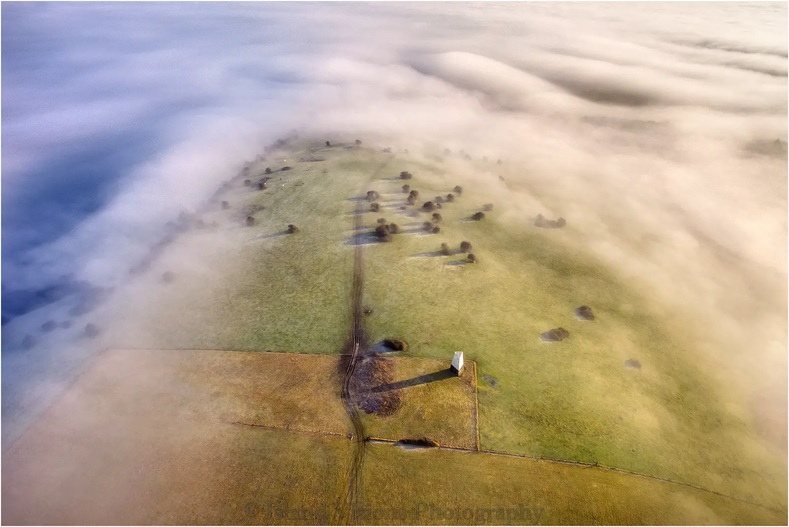 Fog over Ashey Downs by Jamie Russell of Island Visions