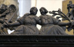 Newport Minster - detail from the pulpitt