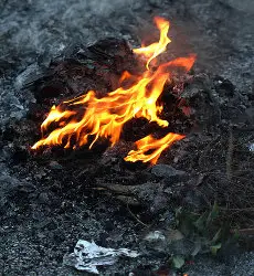 small fire