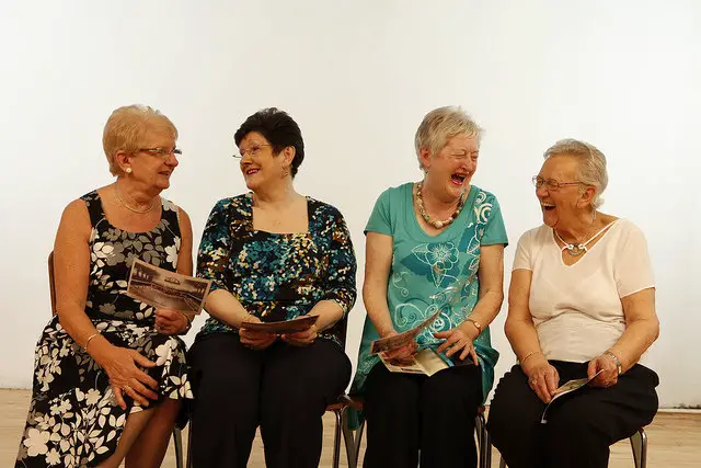 older women laughing