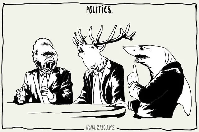 cartoon  of politicians 