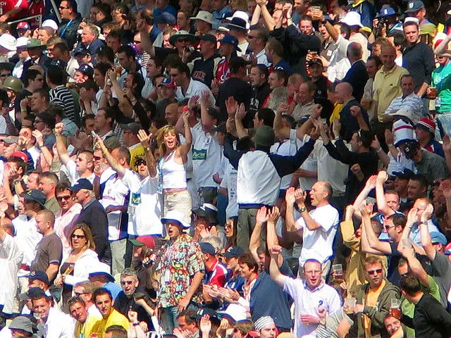 cheering crowd