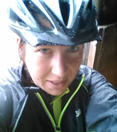debbie attrill in cycle helmet