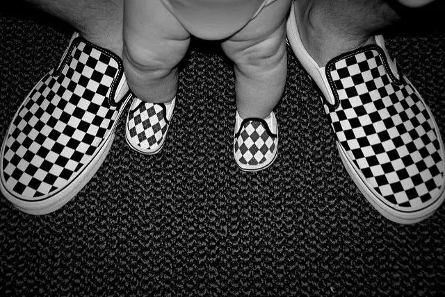 daddy and baby Vans