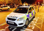 hampshire police car at night