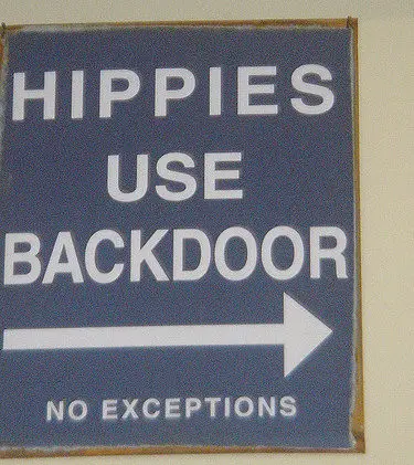 hippies use backdoor sign 