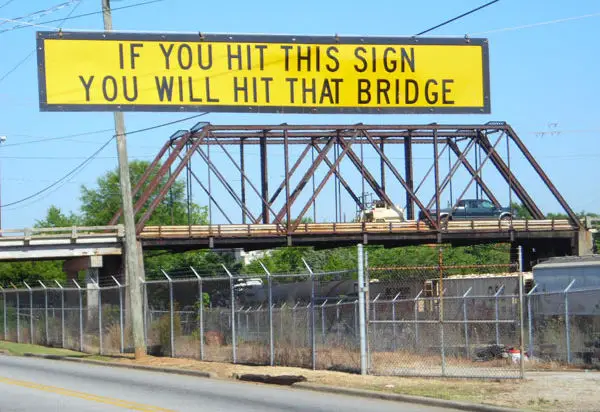 hit bridge sign