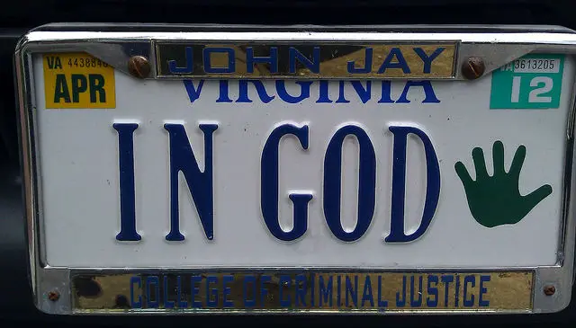 in gods hands number plate 