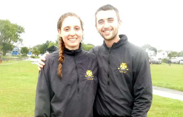 Ryde's Winning Scullers at Poole Regatta. Courtney Edmonds and dale Buckett.