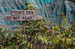 Private sign do not read